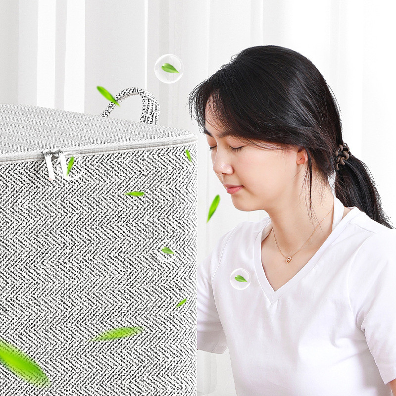 Háztartási nagy kapacitású tároló doboz Paplan tároló táska ruhák paplan tároló táska mozgó hálószoba rendszerezés tároló doboz 2024 új