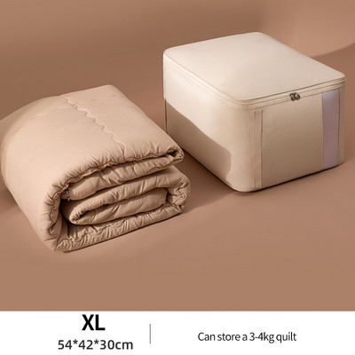 Liela sabiezināta segas soma Oksforda salokāmi uzglabāšanas maisiņi segas apģērbi organizators skapis ceļojumu pārvietošanās somas rāvējslēdzējs atvērts