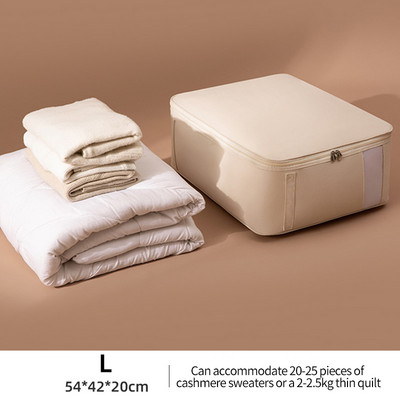 Liela sabiezināta segas soma Oksforda salokāmi uzglabāšanas maisiņi segas apģērbi organizators skapis ceļojumu pārvietošanās somas rāvējslēdzējs atvērts