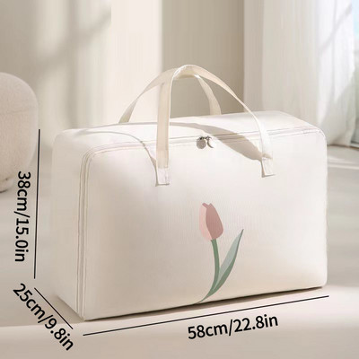 Liela sabiezināta segas soma Oksforda salokāmi uzglabāšanas maisiņi segas apģērbi organizators skapis ceļojumu pārvietošanās somas rāvējslēdzējs atvērts