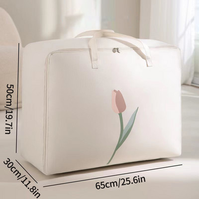 Liela sabiezināta segas soma Oksforda salokāmi uzglabāšanas maisiņi segas apģērbi organizators skapis ceļojumu pārvietošanās somas rāvējslēdzējs atvērts