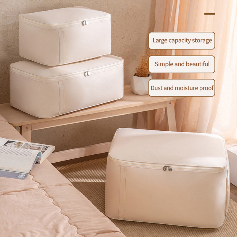 Liela sabiezināta segas soma Oksforda salokāmi uzglabāšanas maisiņi segas apģērbi organizators skapis ceļojumu pārvietošanās somas rāvējslēdzējs atvērts