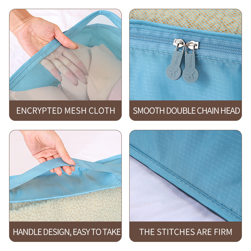 Geantă de călătorie de mare capacitate Valisă Organizator pentru depozitare haine Geantă din plasă Organizatoare portabile pentru bagaje Geantă pentru depozitare haine de călătorie