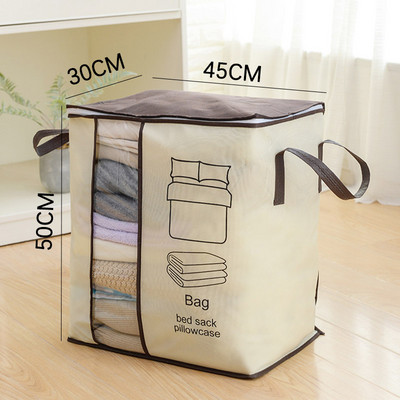 Lielas ietilpības apģērbu uzglabāšanas soma futrālis kaste Segas Spilveni Apģērbu šķirošana Organizatora soma Putekļu necaurlaidīgs skapja dekors