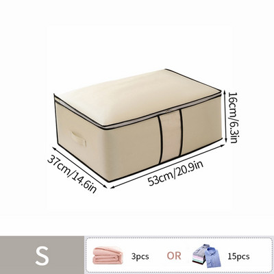 Nem szőtt paplanruházat tárolótáska Összehajtható paplanruha szervező Nagy kapacitású szekrény Ruhásszekrény Bolsa Almacenamiento Ropa