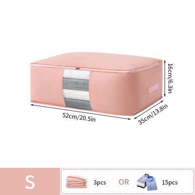 Nem szőtt paplanruházat tárolótáska Összehajtható paplanruha szervező Nagy kapacitású szekrény Ruhásszekrény Bolsa Almacenamiento Ropa