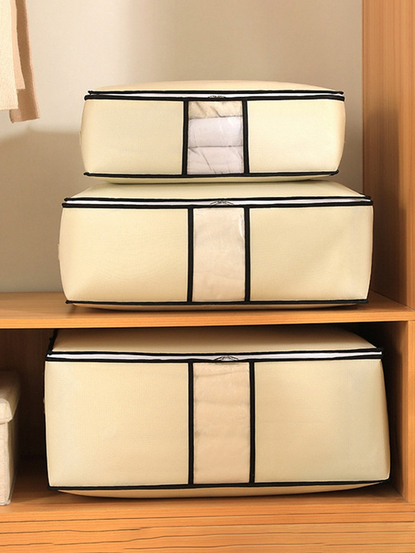 Nem szőtt paplanruházat tárolótáska Összehajtható paplanruha szervező Nagy kapacitású szekrény Ruhásszekrény Bolsa Almacenamiento Ropa