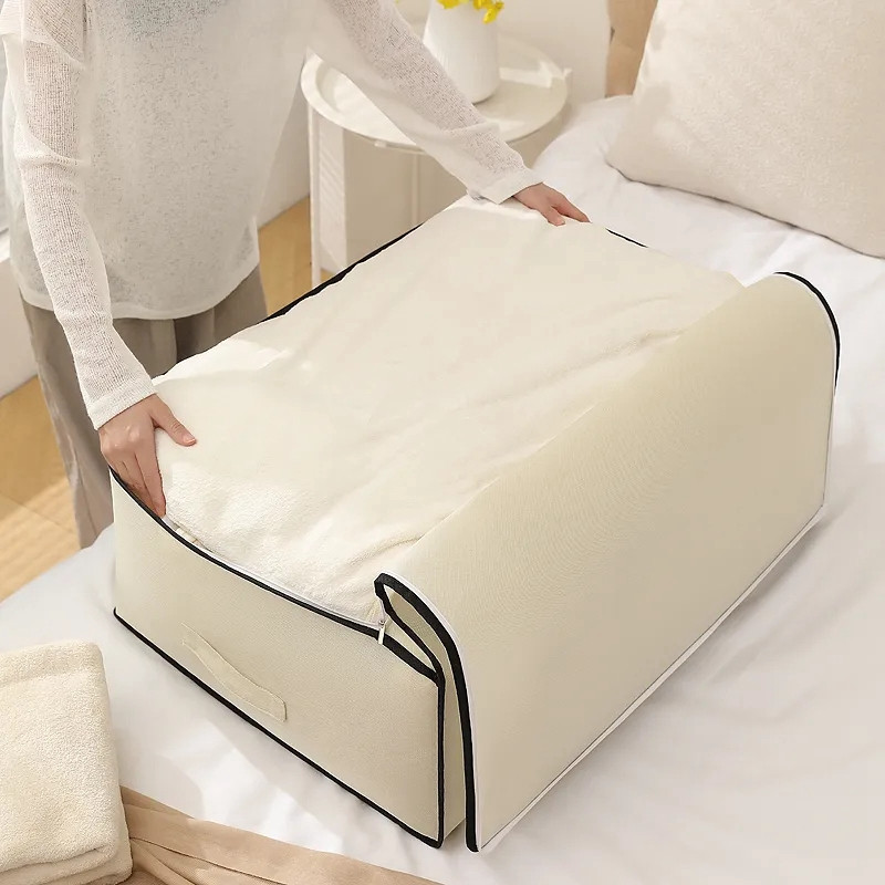 Nem szőtt paplanruházat tárolótáska Összehajtható paplanruha szervező Nagy kapacitású szekrény Ruhásszekrény Bolsa Almacenamiento Ropa