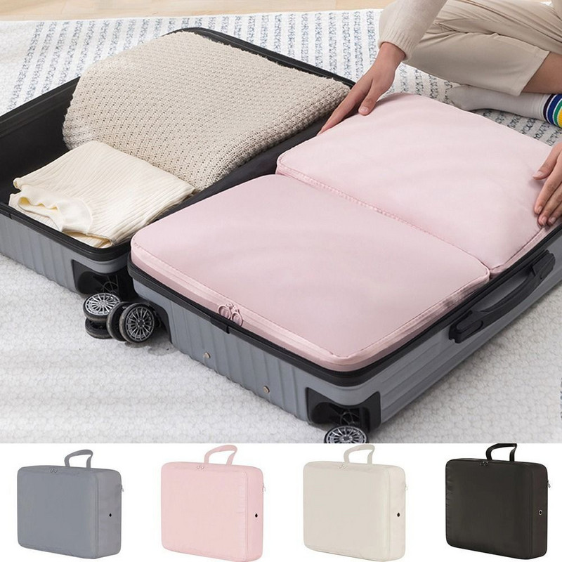 Poliestera dūnu jakas glabāšanas soma, salokāma ar rokturi, jakas glabāšanas soma Lielas ietilpības saspiesta ceļojumu drēbju soma