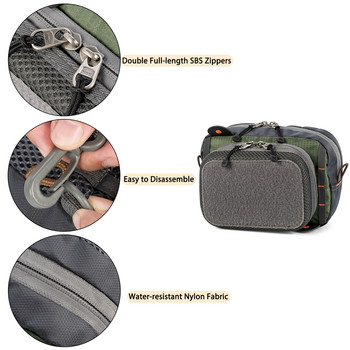 Fly Fishing Bag 2 Layers Fly Fishing Chest Pack Stroage Fishing Flies Εργαλείο δεσίματος Ρυθμιζόμενο για άνδρες και γυναίκες Ελαφρύ ταξίδι