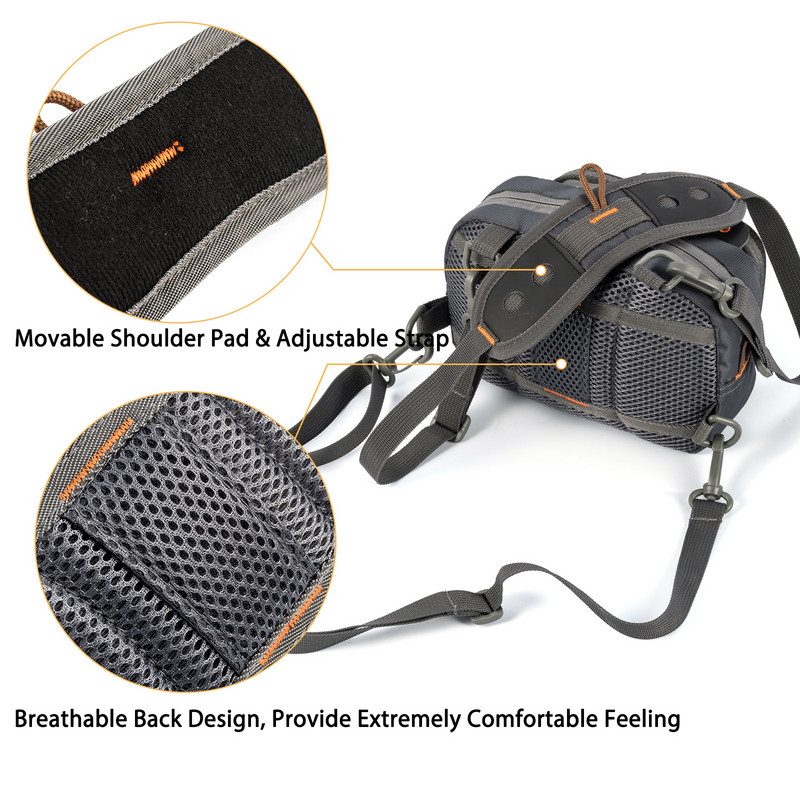 Mušu makšķerēšanas soma 2 slāņu makšķerēšanas lādes komplekts Stroage makšķerēšanas mušu saistīšanas rīks, regulējams vīriešiem un sievietēm, ceļošanai viegls svars