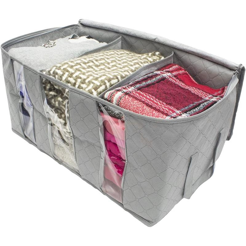 Lielas ietilpības uzglabāšanas somas Lielas segas, apģērbu organizēšana un glabāšanas konteineri segām, gultas piederumiem, salokāms organizators