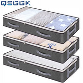 Organizator de sac de depozitare de tip sertar foarte mare sub pat, cu capac rezistent la praf, ideal pentru organizarea păturii, hainele și lenjeria de pat