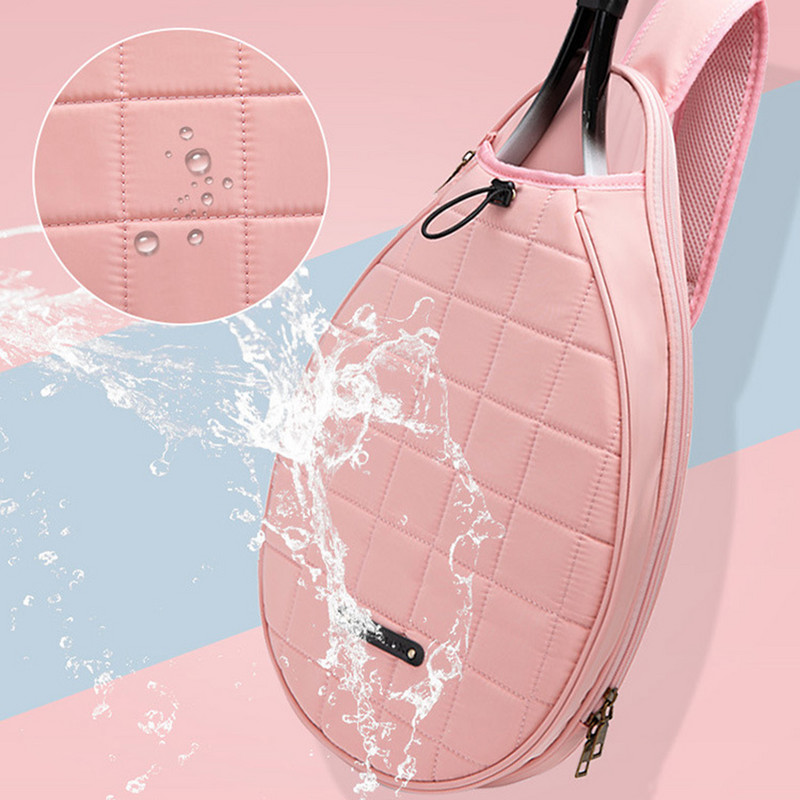 Välispordid, suure mahutavusega ühe õlaga diagonaalne tennisekott, reketikott Oxfordi riidest veekindel sulgpallikott