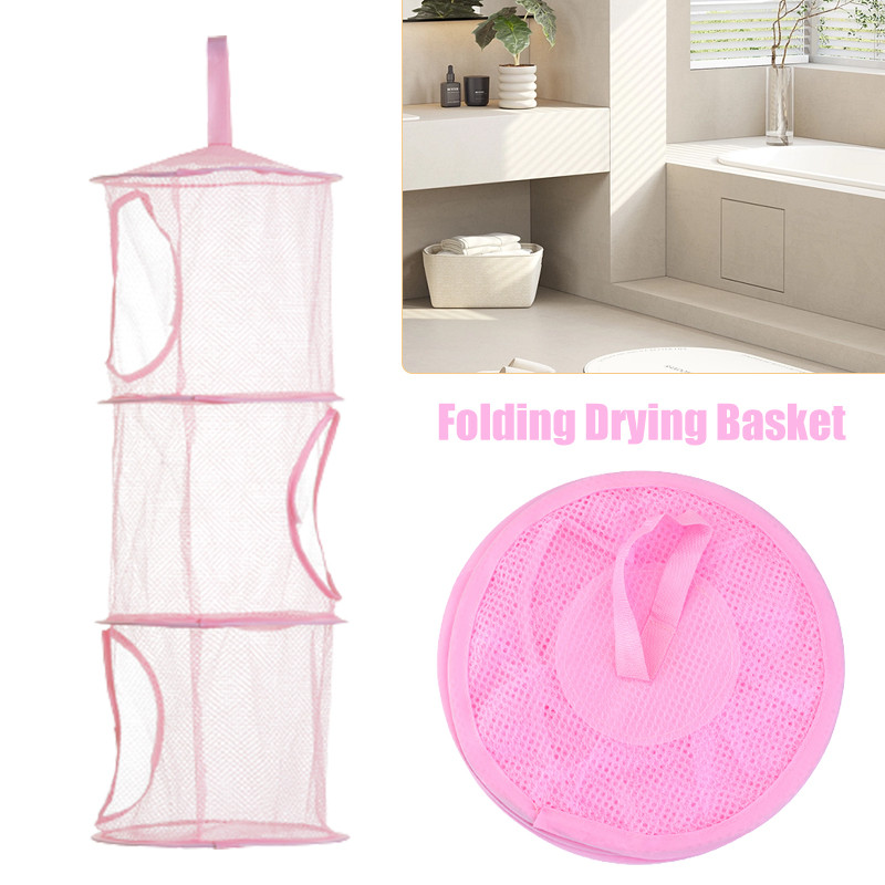 Rippuv hingav rippkott pesu hoiukoht Rippkorv võrkkangas Art Kokkupandav kuivatuskorvi suurus ca