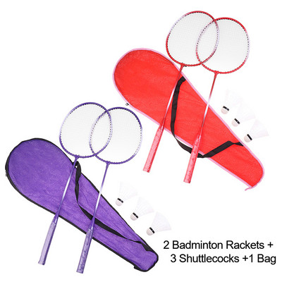 Professzionális tollaslabda ütők tollaslabda és hordtáska készlet dupla tollaslabda ütőkészlet beltéri kültéri gyorsasági sportokhoz