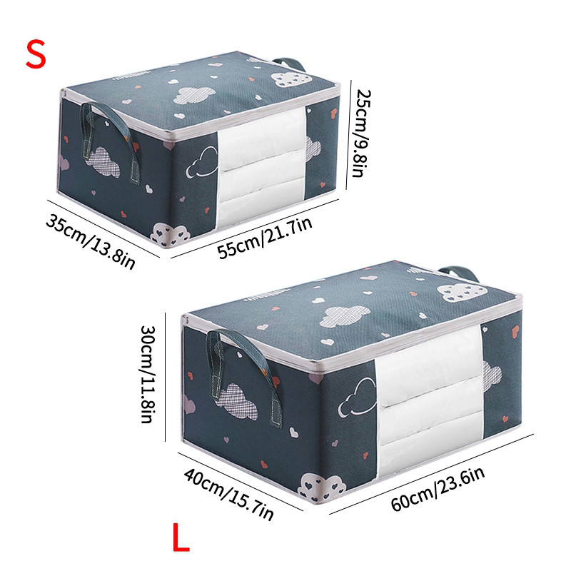 Neaustinės medžiagos antklodės laikymo krepšys Spausdinti po lova Sandėliavimo krepšiai Namai Organizacija Drabužių laikymo dėžutė Sulankstoma nešiojama drabužių spinta