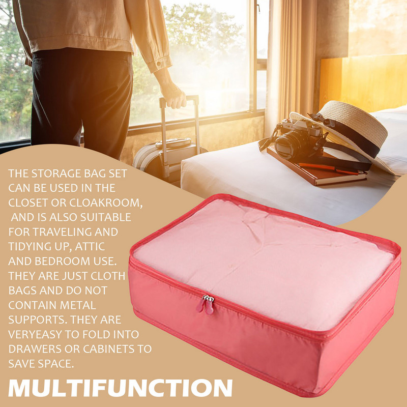 Ceļojumu uzglabāšanas soma komplekts drēbēm Kārtīgs organizators garderobes skapis čemodāns maisiņš Ceļojumu organizators soma futrālis apavi Iepakojums kubs soma P5