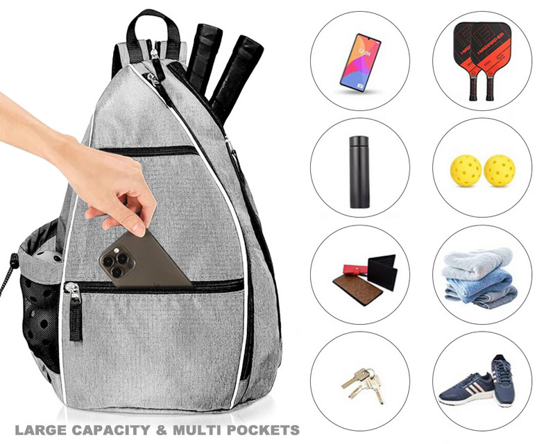 Pickleball táska férfiaknak női állítható hátizsák kerítéssel Pickleball és Tenisz Racketball és Travel 3 színben