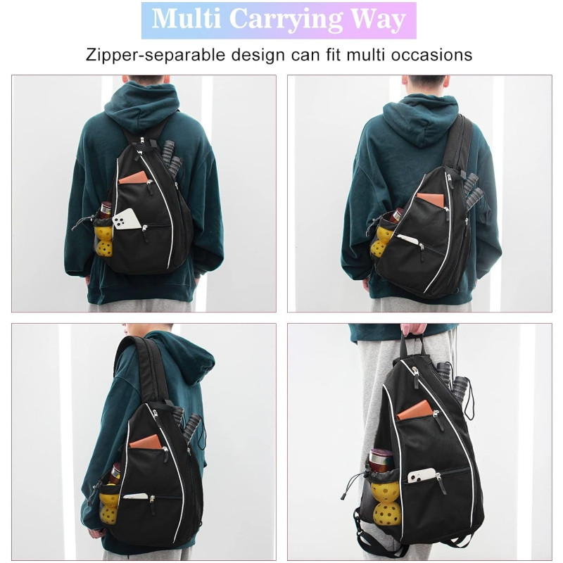 Pickleball Rakešu mugursoma vīriešiem Sieviešu sporta grozāma piklebola soma tenisa raketbola badmintona ceļojumu slinga soma