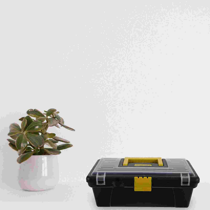 Cutie de scule din plastic rezistentă, cutie de depozitare pentru unelte de uz casnic, cu mâner, cutie de instrumente pentru hobby, 2024 nou