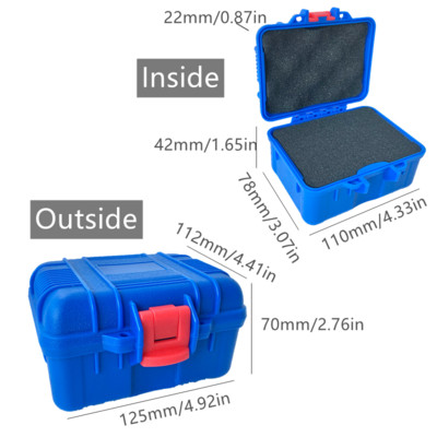 Plastikinė maža įrankių dėžė vandeniui atsparus dėklas įrankių dėžė Organizatoriaus dėžutė, atspari smūgiams instrumentų dėžė Pelican kieto dėklo įrankių laikymo dėžutė