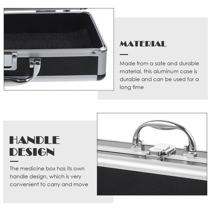 Geanta de transport din aluminiu Unelte din aluminiu Spuma Instrument metalic multifunctional Geanta pentru instrumente din aliaj de aluminiu Universal