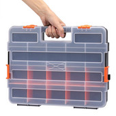 Στοίβαξη Βιδωτή Organizer Box Εργαλειοθήκη Φορητή διαφανή πλαστικά εργαλεία Κουτί αποθήκευσης Γκαράζ βαλίτσα για εργαλεία