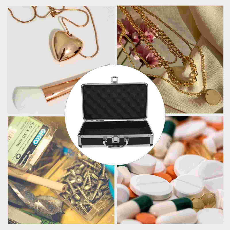 Alumīnija somiņa Alumīnija instrumentu kaste Putuplasta Daudzfunkcionāla metāla instrumentu kaste Alumīnija sakausējuma instrumentu kaste Universāls