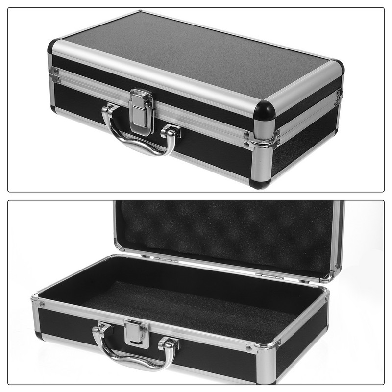 Alumīnija somiņa Alumīnija instrumentu kaste Putuplasta Daudzfunkcionāla metāla instrumentu kaste Alumīnija sakausējuma instrumentu kaste Universāls