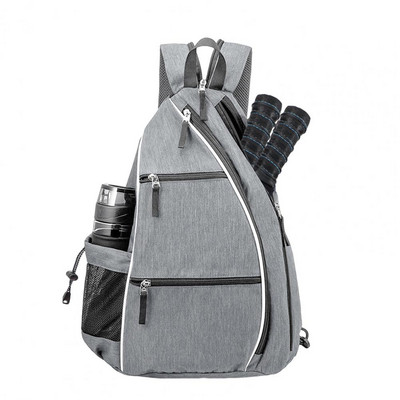 Geantă pentru rachetă cu curea reglabilă Rucsac durabil cu paletă Pickleball cu buzunar din plasă Curea reglabilă pentru sporturi în aer liber, rezistent la apă