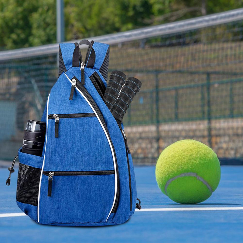 Geantă pentru rachetă cu curea reglabilă Rucsac durabil cu paletă Pickleball cu buzunar din plasă Curea reglabilă pentru sporturi în aer liber, rezistent la apă
