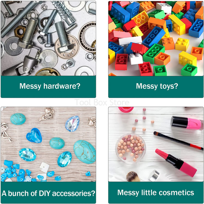 25 ladica s više rešetki Kutija za pohranu dijelova Kućna garaža Radionica Kutija za alat Vijci Ormarić za pohranu Plastični kovčeg za alat Organizator dijelova