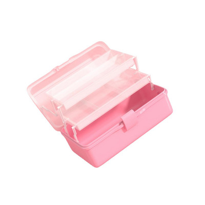 Pārnēsājama glabāšanas kastes instrumentu kaste ar roktura daudzfunkcionālu salocīšanu mākslas amatniecībai