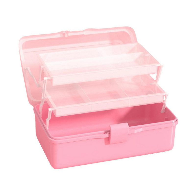 Pārnēsājama glabāšanas kastes instrumentu kaste ar roktura daudzfunkcionālu salocīšanu mākslas amatniecībai