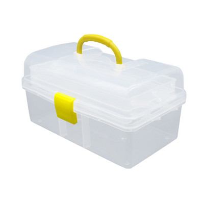 Pārnēsājama salokāma glabāšanas kaste Art Supplies Daudzfunkciju automašīnas uzglabāšanas futrālis Plastmasas aparatūras rīkkopas rīku glabāšanas rīku organizators