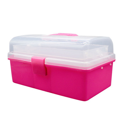 Pārnēsājama salokāma glabāšanas kaste Art Supplies Daudzfunkciju automašīnas uzglabāšanas futrālis Plastmasas aparatūras rīkkopas rīku glabāšanas rīku organizators