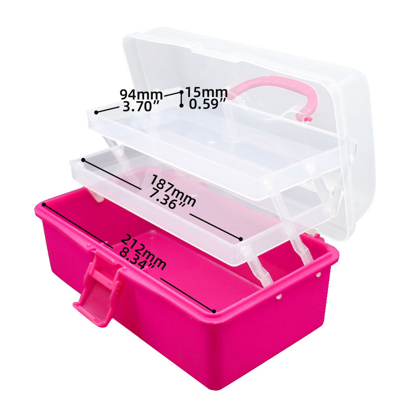 Pārnēsājama salokāma glabāšanas kaste Art Supplies Daudzfunkciju automašīnas uzglabāšanas futrālis Plastmasas aparatūras rīkkopas rīku glabāšanas rīku organizators