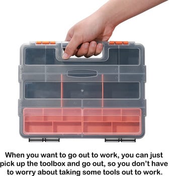 Plastic Tool Box Organizer Box Piece Box Grage Tools Organizer Hardware διαμέρισμα Μικρό κουτί ανταλλακτικών Πλαστική θήκη αποθήκευσης