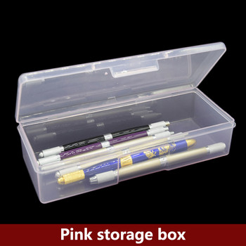 1/4/6/12Pcs Πλαστικά Nail Art Storage Boxes Διάφανα ροζ ορθογώνιο Organizer Δοχεία Θήκη Αξεσουάρ νυχιών Κουτιά προβολής