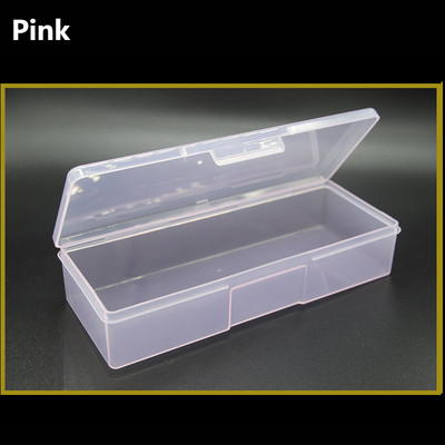 1/4/6/12 db Műanyag körömdísz tároló dobozok átlátszó rózsaszín téglalap rendező tárolók tok köröm kiegészítők kijelző dobozok