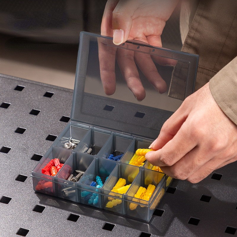 Deli 9-24 Grids Plastikinis nuimamas pertvaras įrankių laikymo dėžutė Papuošalų vitrinų organizatoriai Dėžutės Daugiafunkcinis buitinių įrankių dėklas