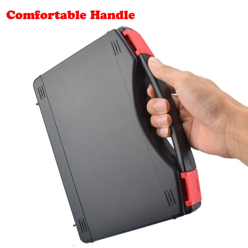 NEWACALOX plastmasas glabāšanas futrāļa instrumentu kaste ar sūkļa paklājiņiem, aizsardzības instrumenti Daudzfunkciju remonta instrumentu kaste aparatūras instrumentiem