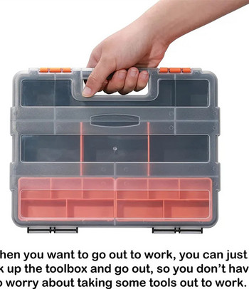 Tool Box Organizer Box Grage Εργαλειοθήκη Βίδες Επέκταση θήκης αποθήκευσης Δοχείο Άδειο βαλίτσα εργαστηρίου ABS Πλαστικά κουτιά οργάνωσης