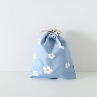 Ins Finishing Geantă de voiaj din bumbac drăguță Geantă cu snur cu grindă Geantă cu snur Îmbrăcăminte rezistentă la praf Buzunar cu grindă Geantă pentru depozitare