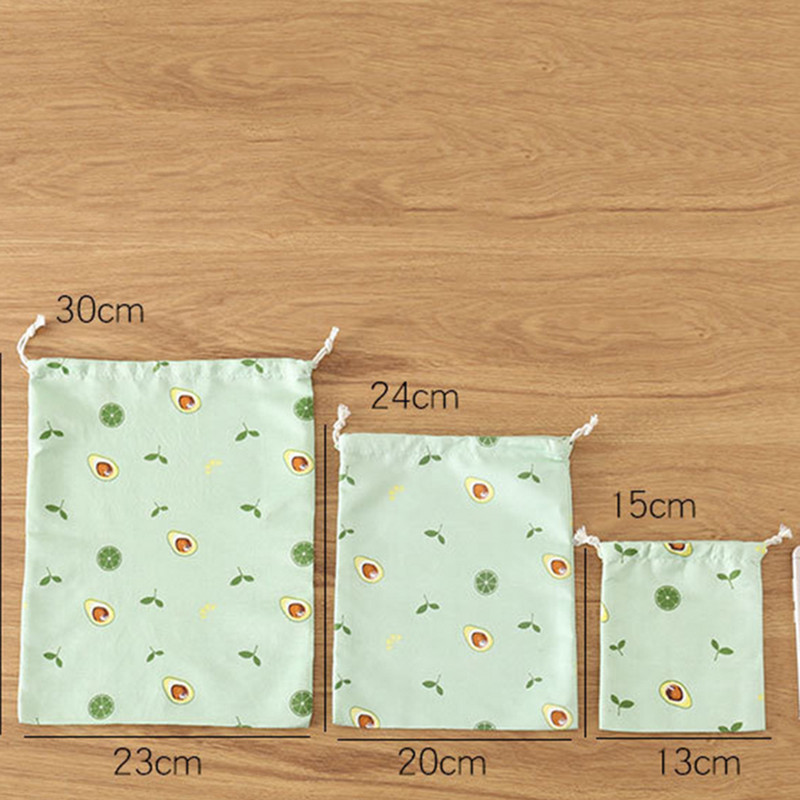 Ins Finishing Geantă de voiaj din bumbac drăguță Geantă cu snur cu grindă Geantă cu snur Îmbrăcăminte rezistentă la praf Buzunar cu grindă Geantă pentru depozitare