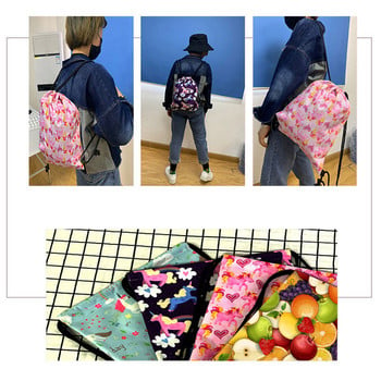 Cute Chess Print Drawstring Τσάντα Chess Player Game Backpacks Τσάντες αποθήκευσης μεγάλης χωρητικότητας για θήκη για παπούτσια ταξιδιού Teenager Daypack