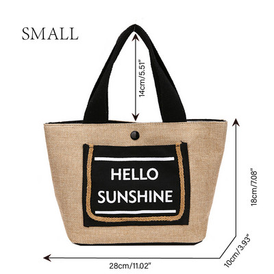 Moterų vasaros paplūdimio krepšiai Rankinės Didelės talpos moteriškas kutas ant peties krepšys Didelės raidės lininiai krepšiai Laisvalaikio mergaičių kelionių pirkinių krepšys