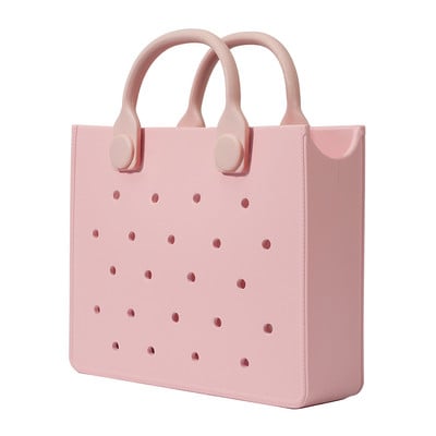 Oranžs puisis Rozā gadījuma ūdensizturīgs ceļojumu soma Sieviešu modes jauna EVA perforēta rokassomiņa Fit Charms āra pludmales somas