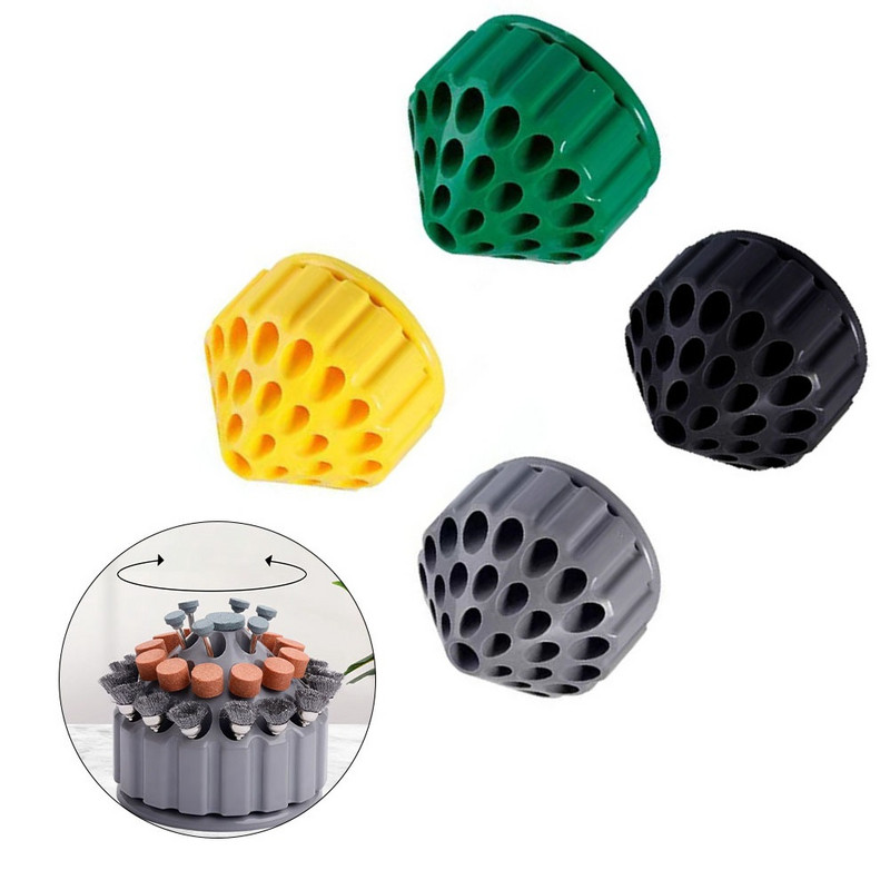 Rotācijas gravēšanas instruments slīpēšanas galviņas adatu uzglabāšanas kaste 35 caurumu rotējošas pamatnes instrumenta turētājs grebšanas instrumenta pulēšanas riteņu organizators